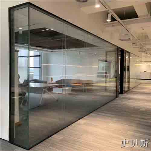 大荔双层12mm全景玻璃隔断墙结构图